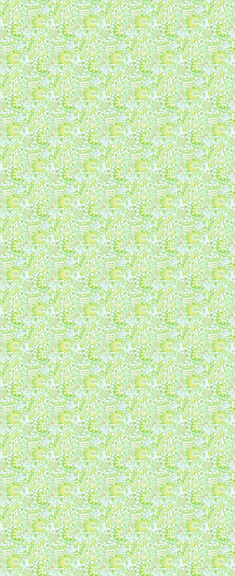 NPOF121369 Pomona Buttercup / Cornflower Fabric by Scion