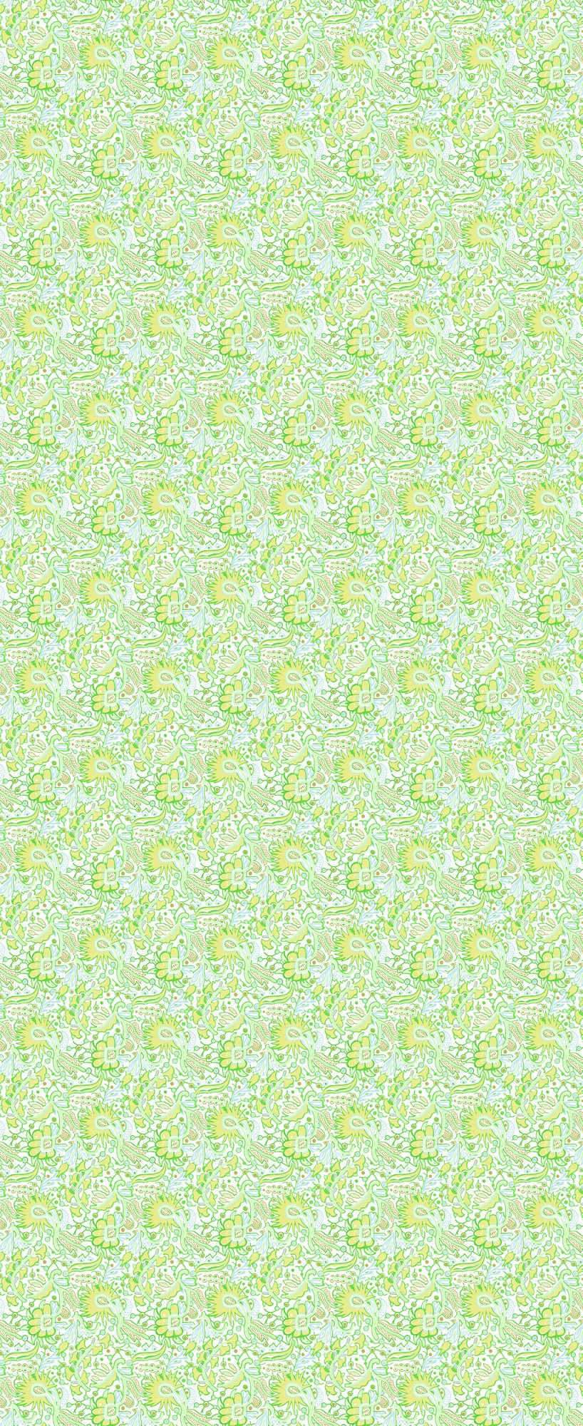NPOF121369 Pomona Buttercup / Cornflower Fabric by Scion