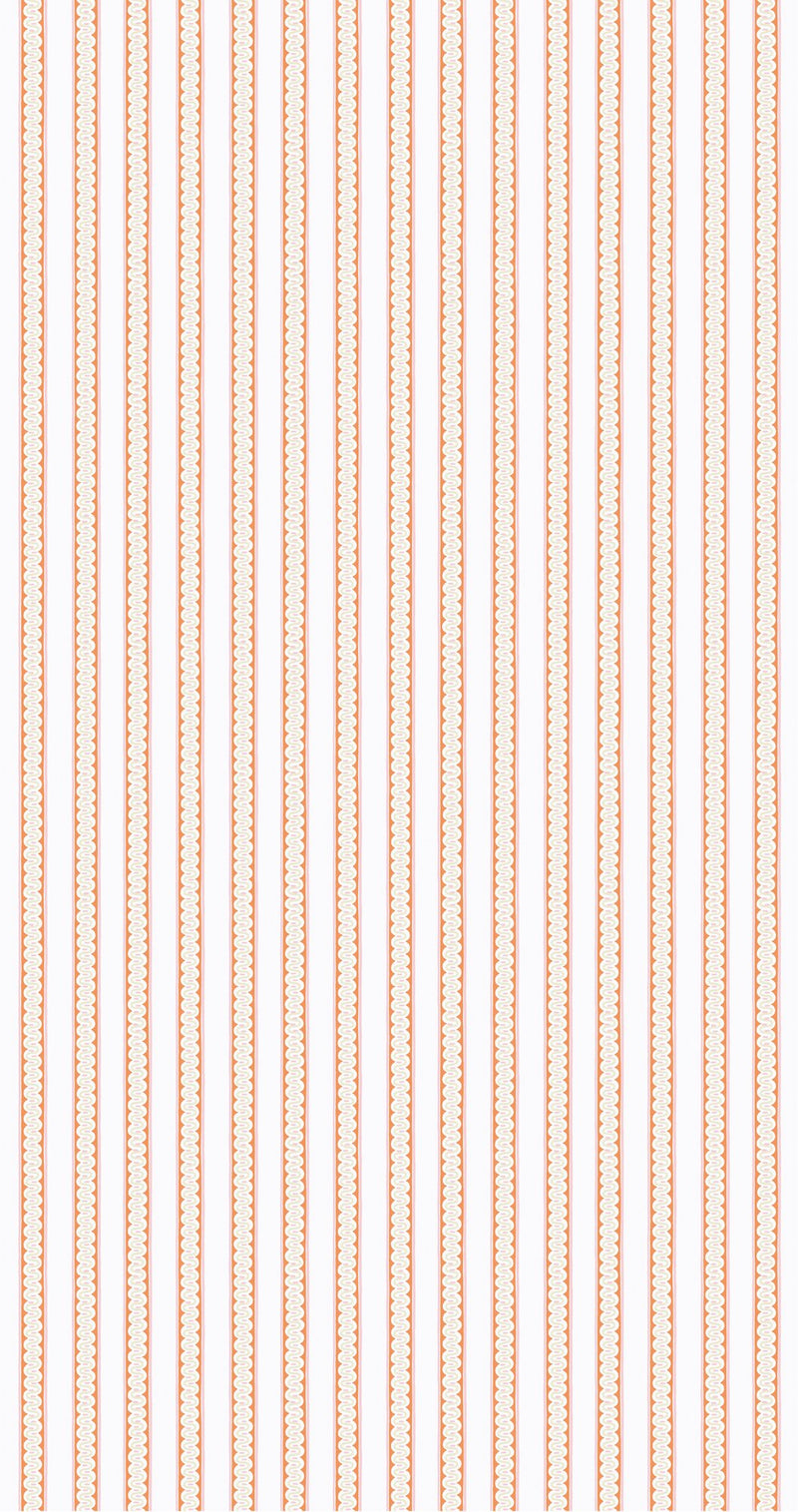 NPOF121373 Fondant Stripe Tangerine / Blush Pomona Fabric by Scion