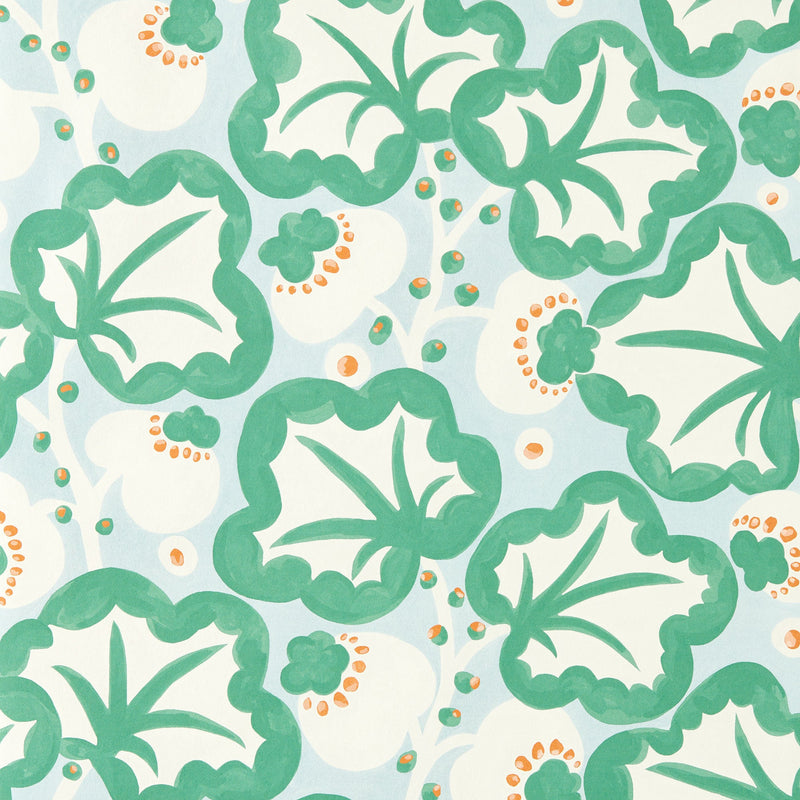 NPOP113382 Poppy Pod Marine Wallpaper by Scion