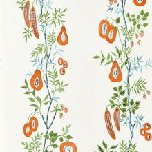NPOP113384 On The VIne Tangerine/Kelly Green Wallpaper by Scion