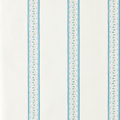 Fondant Stripe Denim Pomona Wallpaper by Scion