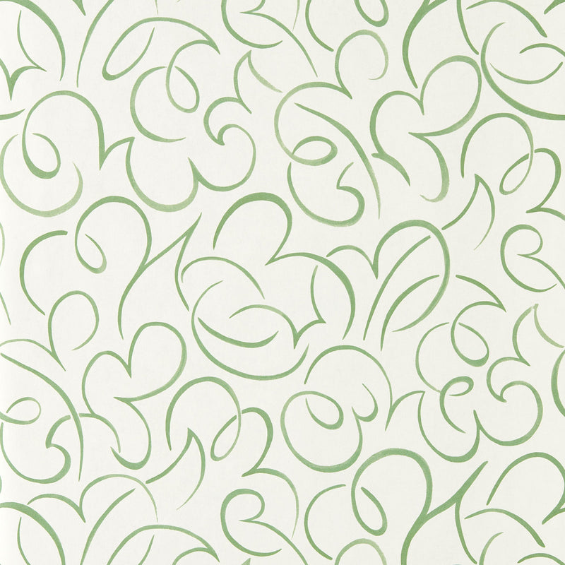 NPOP113388 Flo Swirl Pine Wallpaper by Scion