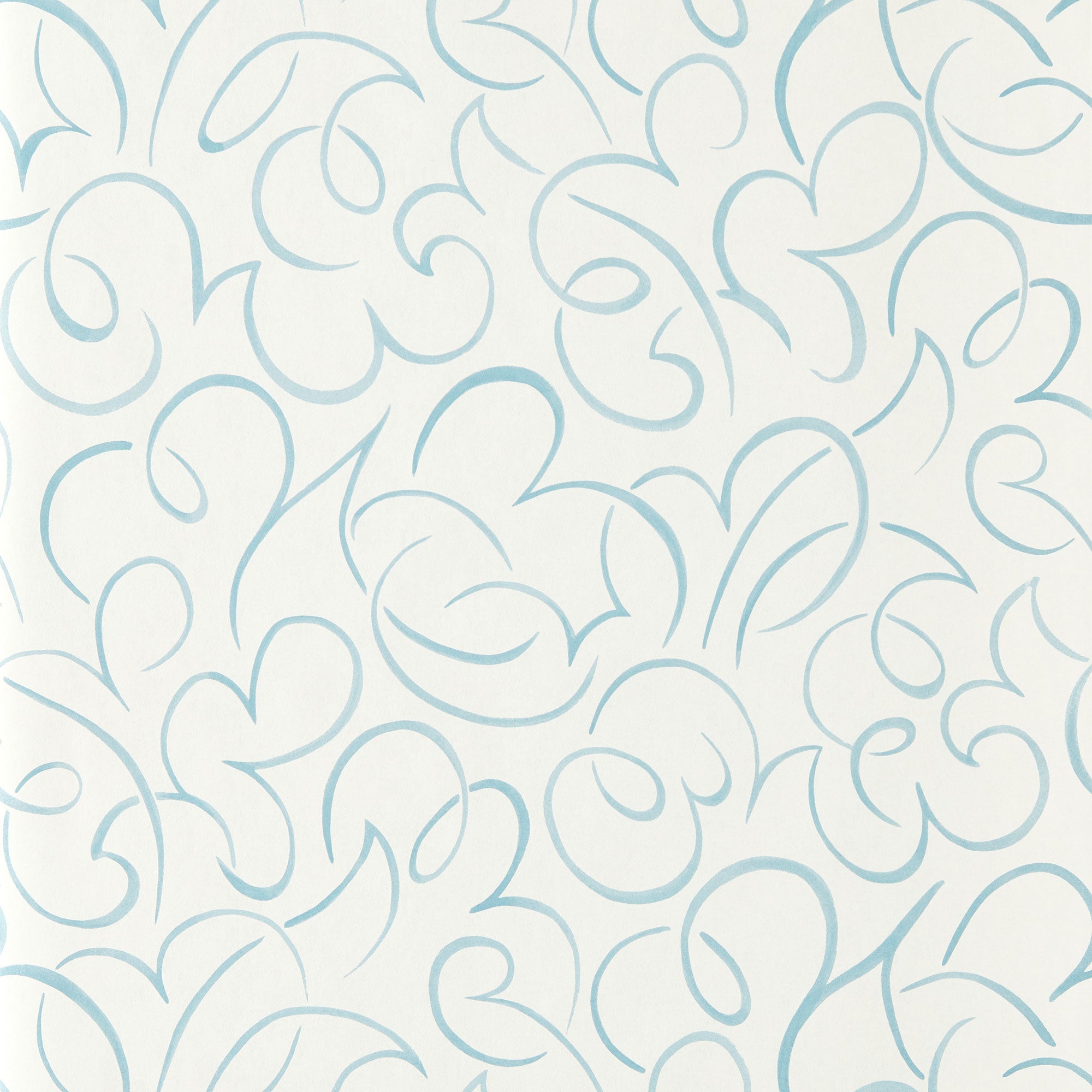 NPOP113389 Flo Swirl Cornflower Wallpaper by Scion