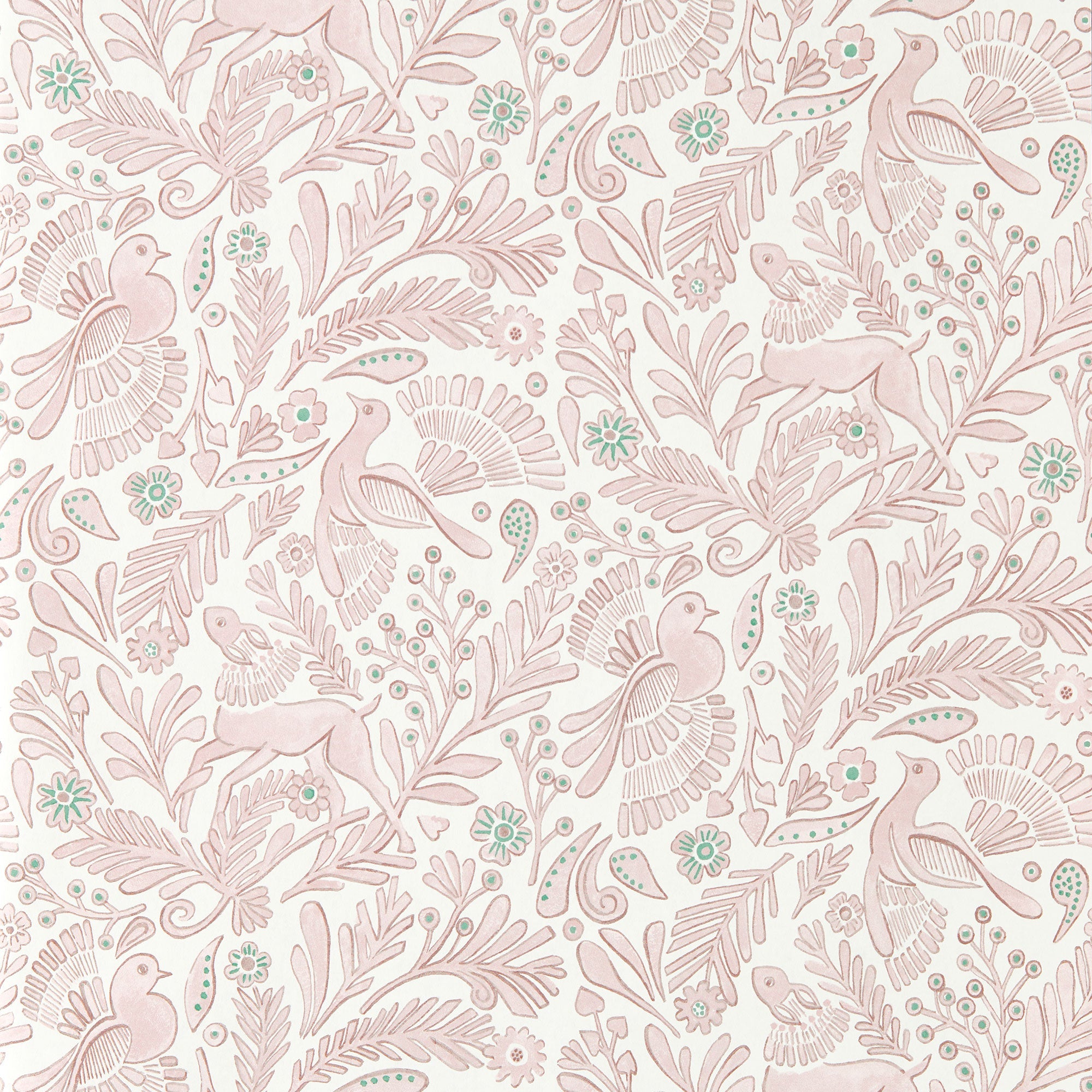 NPOP113391 Dove & Deer Lilac Wallpaper by Scion