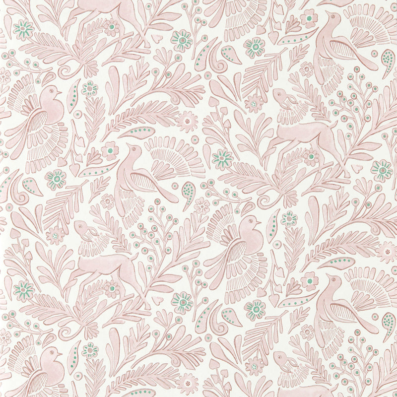 NPOP113391 Dove & Deer Lilac Wallpaper by Scion