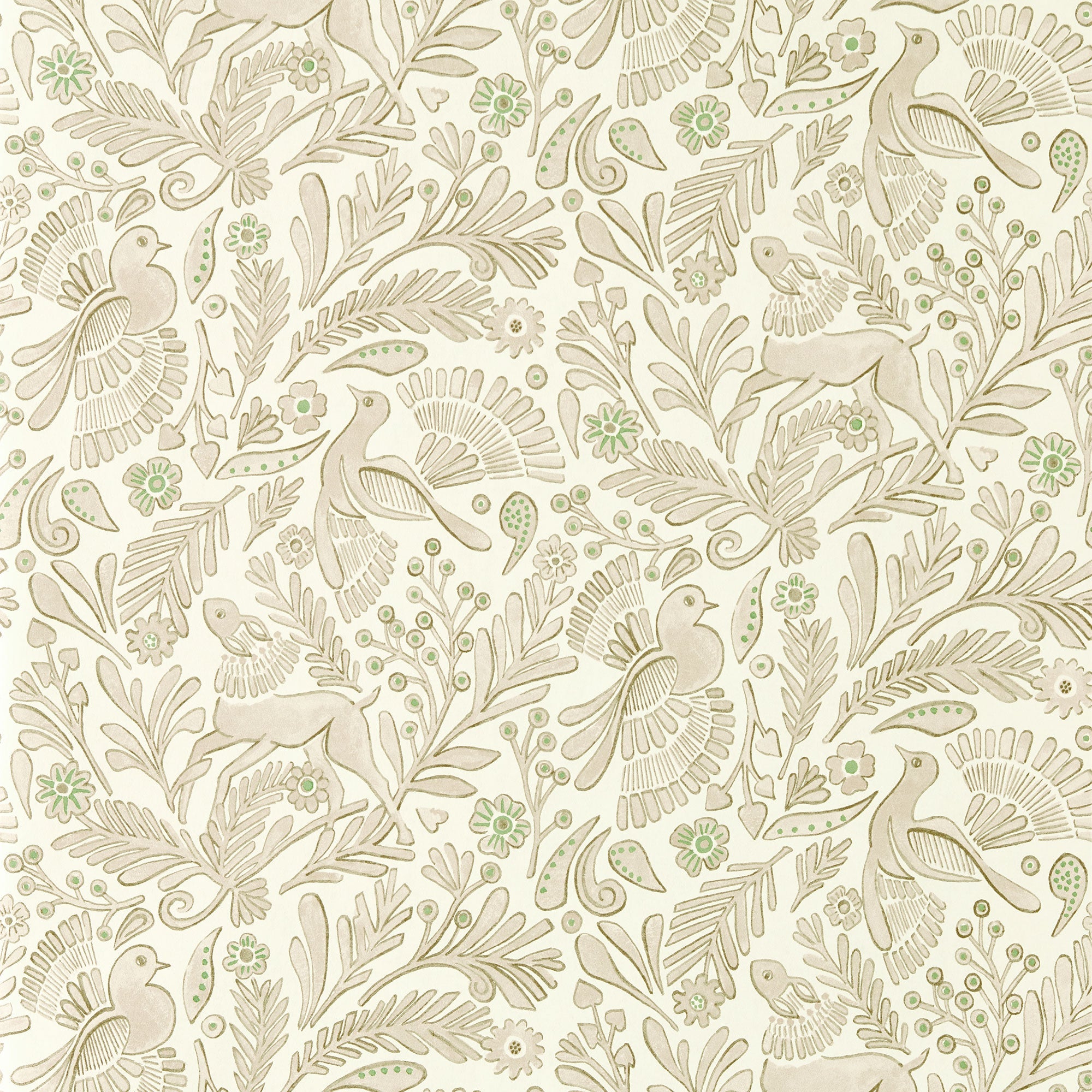 NPOP113392 Dove & Deer Pebble Wallpaper by Scion