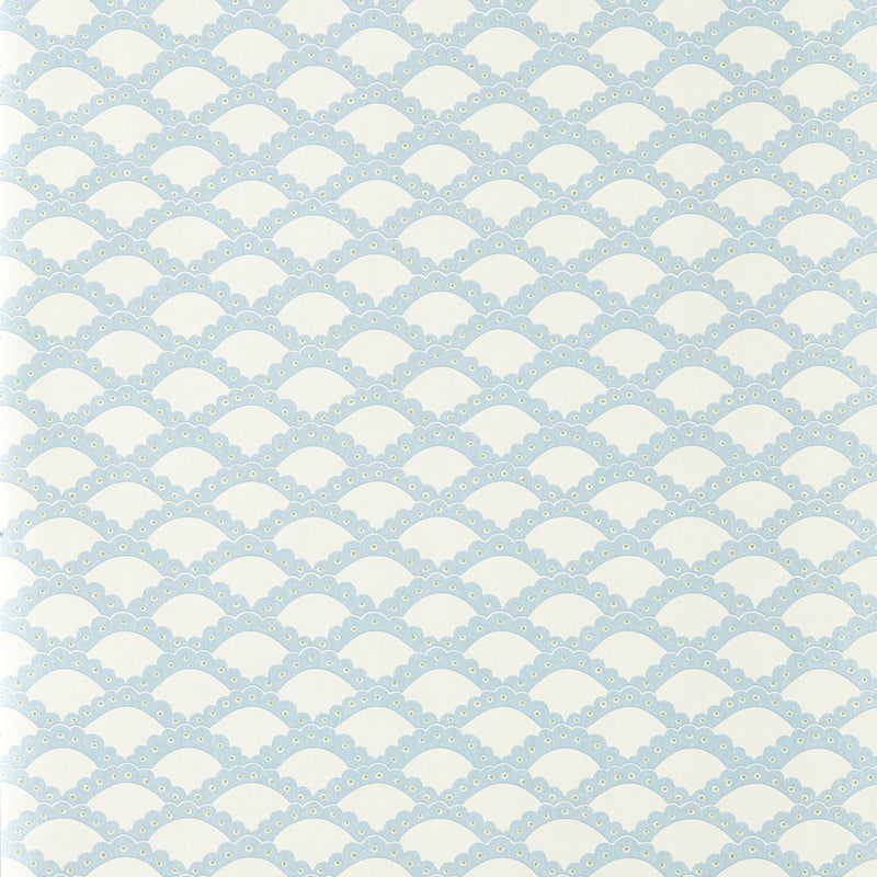 NPOP113395 Scallop Frill Cornflower Wallpaper by Scion