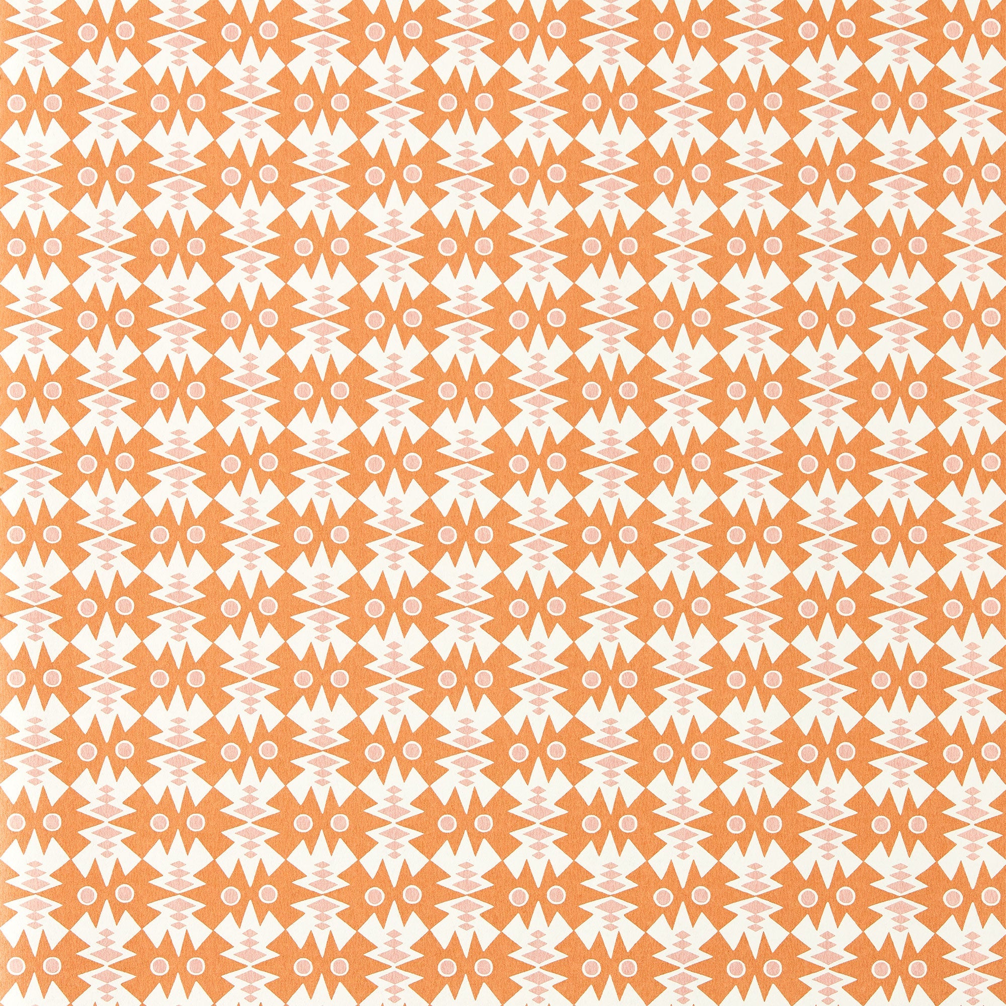 NPOP113411 Owl & Butterfly Tangerine/Blush Wallpaper by Scion