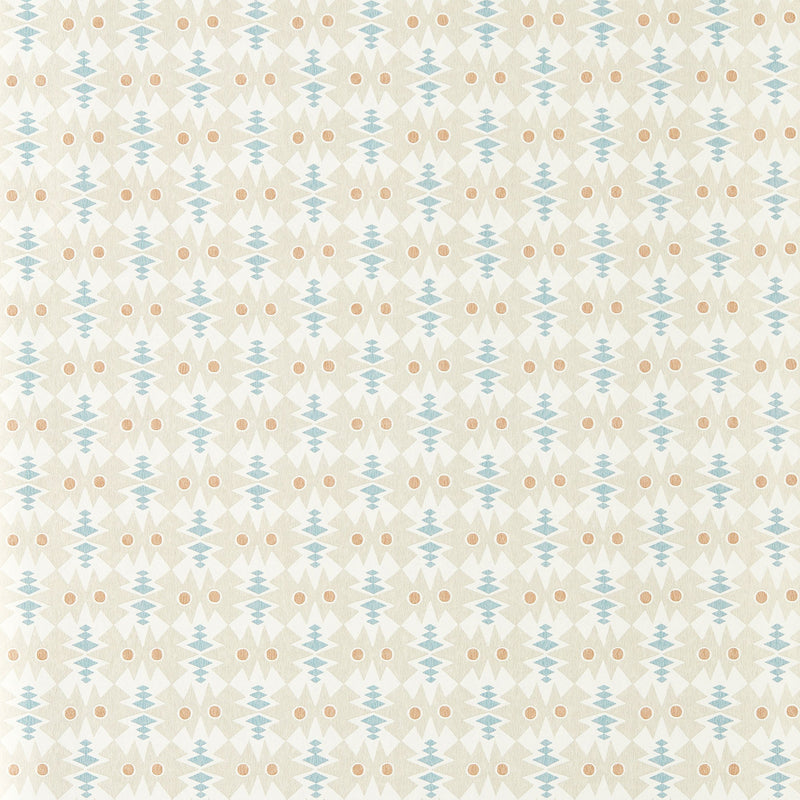 NPOP113412 Owl & Butterfly Pebble/Coast Blue Wallpaper by Scion