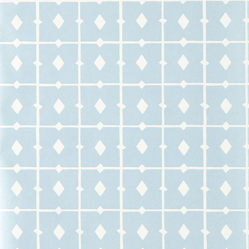 NPOP113422 Tiles Cornflower Wallpaper by Scion