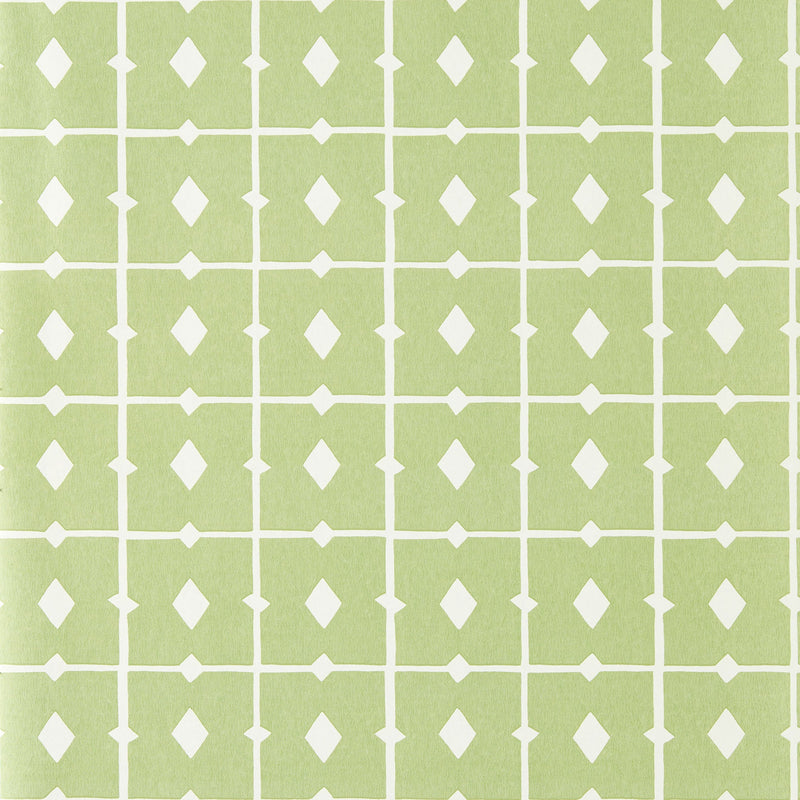 NPOP113423 Tiles Pea Green Wallpaper by Scion