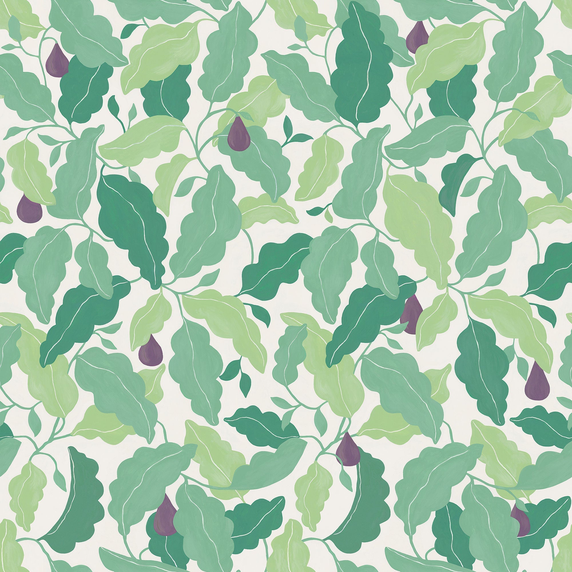 NPOP113425 Pomona Fig Fig/Forest Wallpaper by Scion