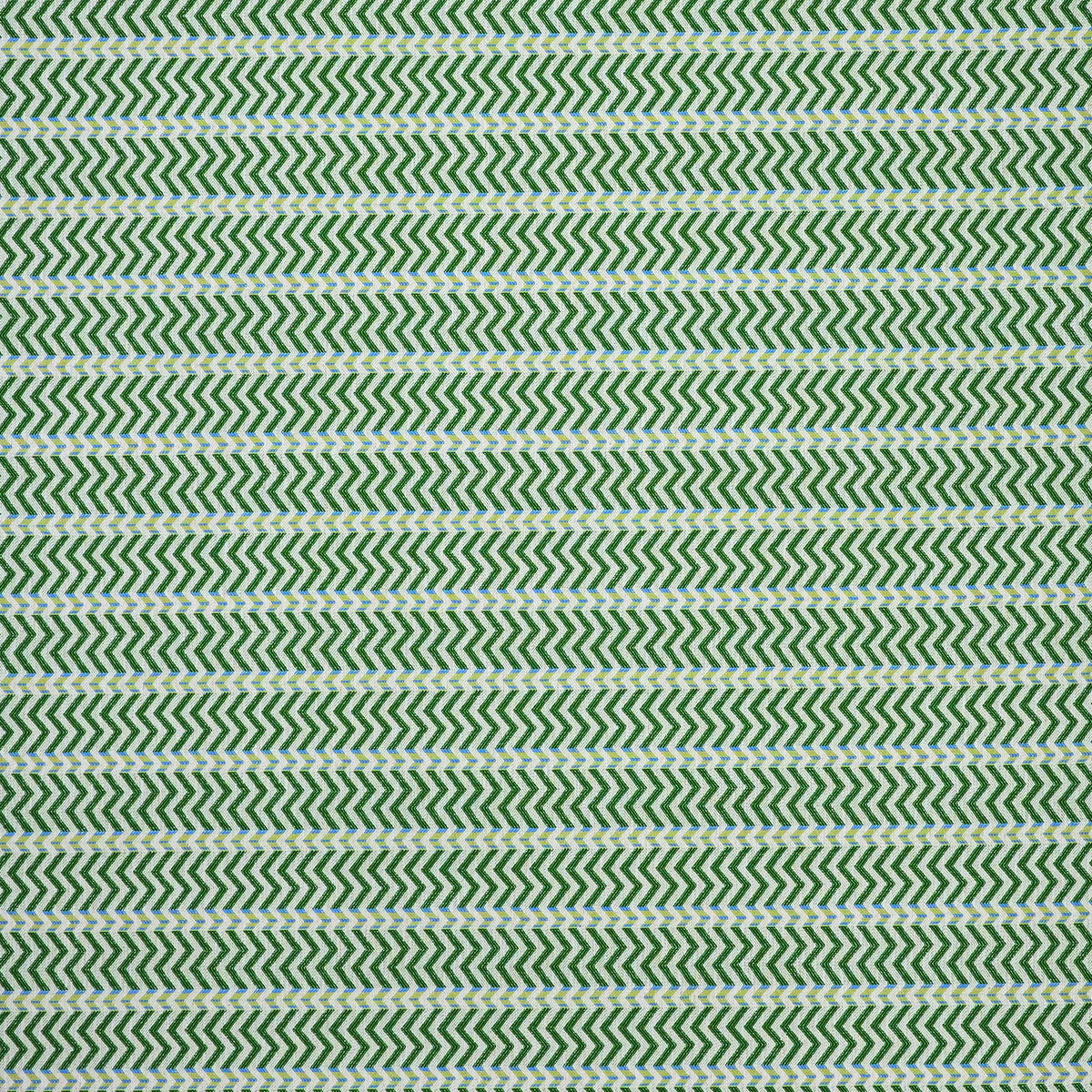 NPOW134824 Pomona Zigzag Kelly Green / Cornflower Pomona Weaves Fabric by Scion