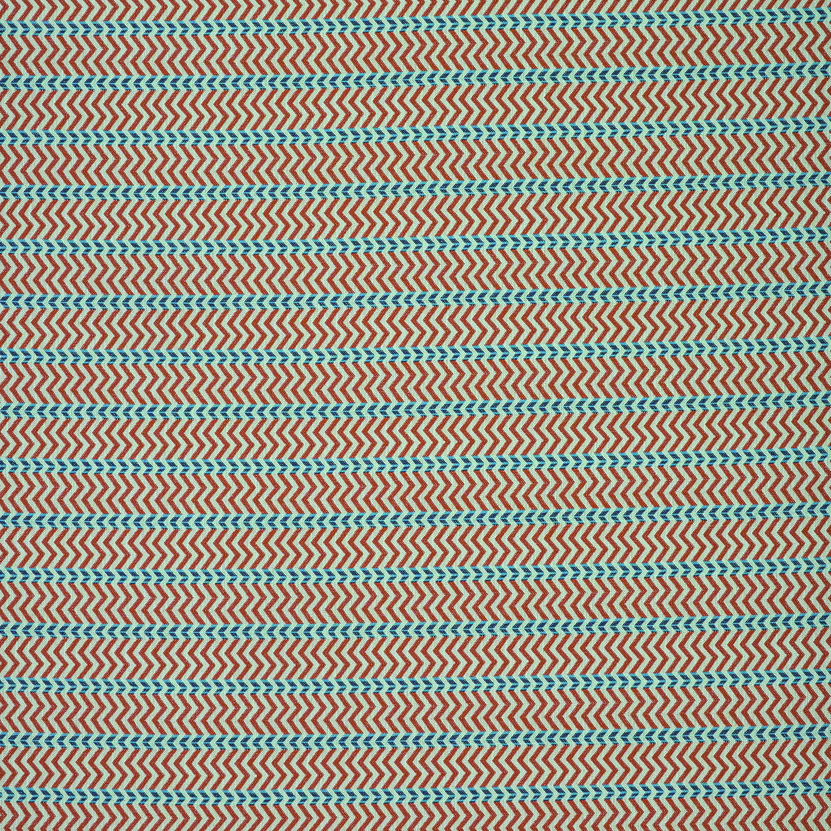 NPOW134826 Pomona Zigzag Tangerine / Denim Pomona Weaves Fabric by Scion