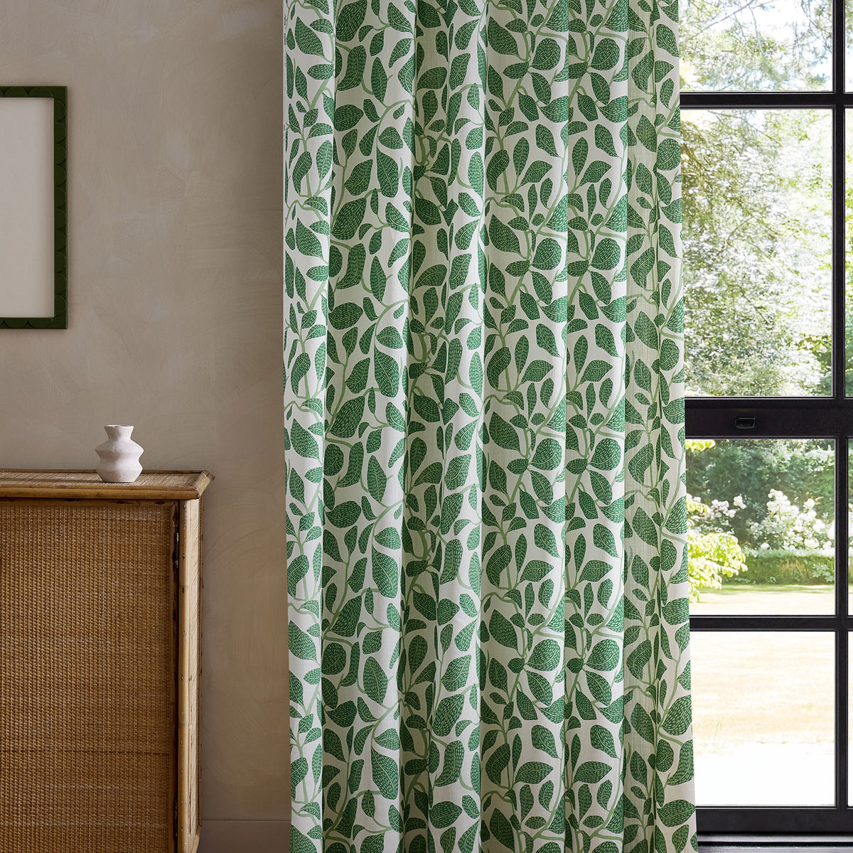 Sweet Bay Print Forest Fabric by Scion