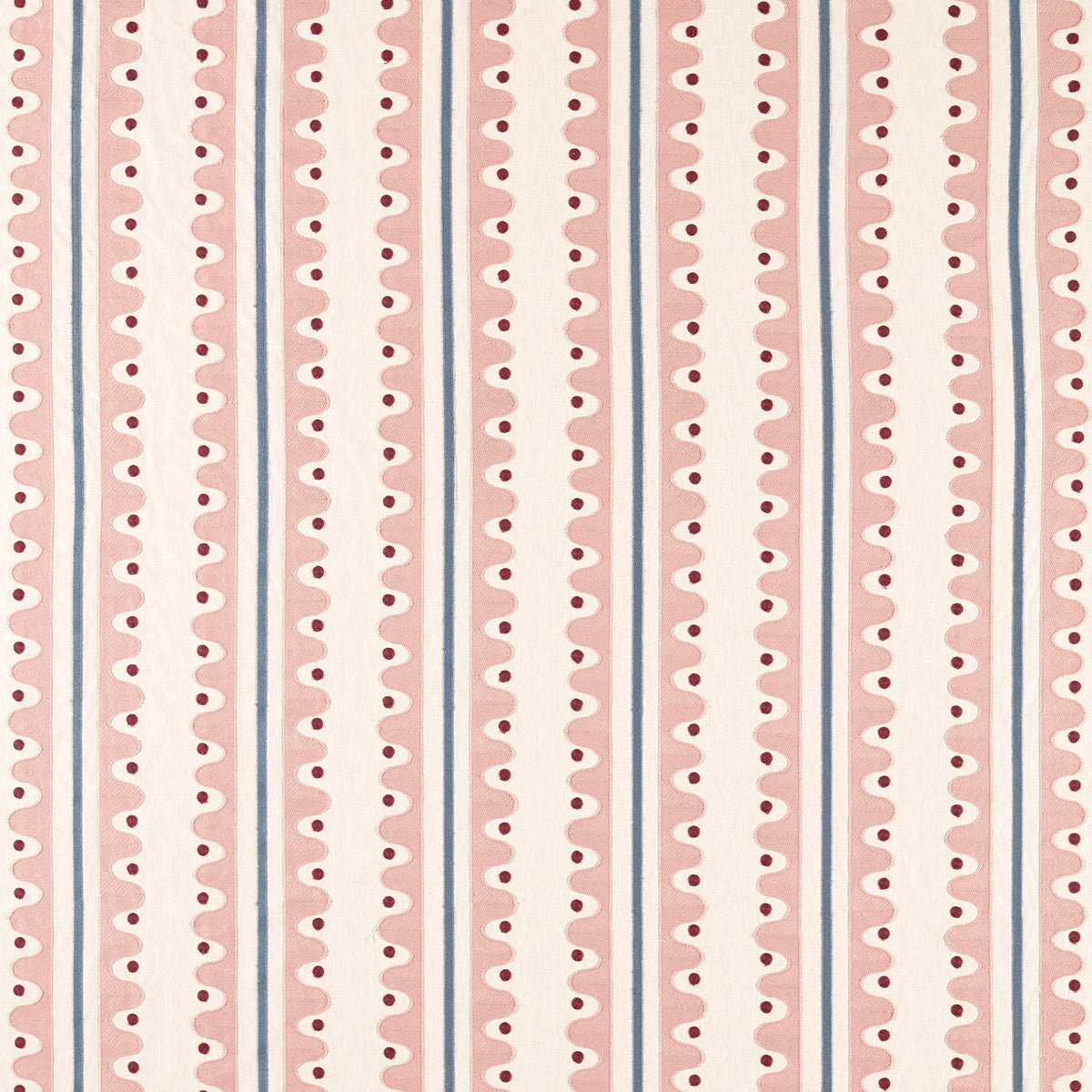 Oakham Embroidery Dusk Pink Fabric by Scion