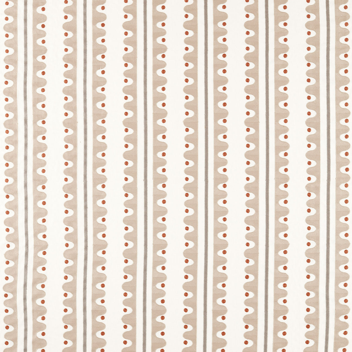 Oakham Embroidery Mushroom Fabric by Scion
