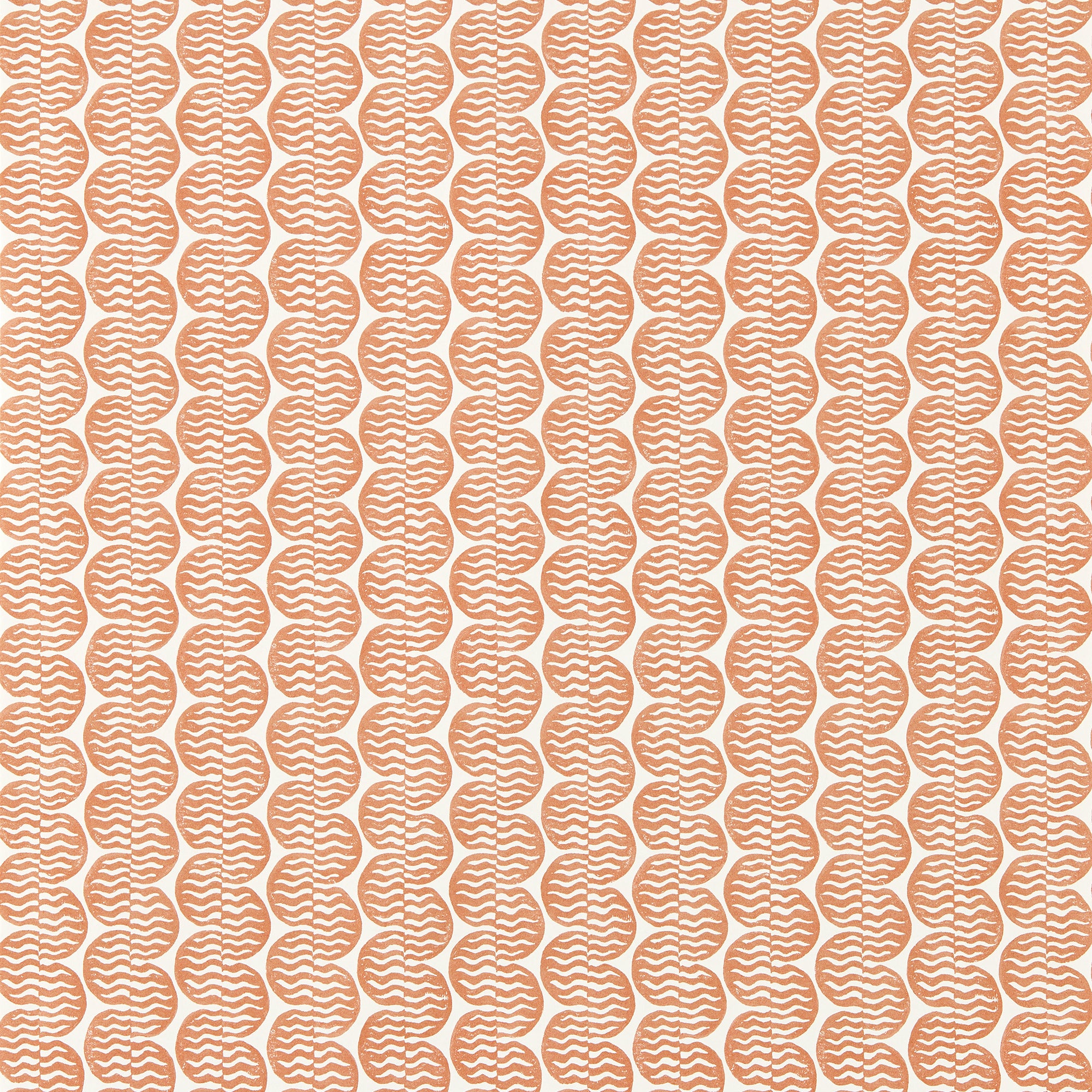 113242 Raft Stripe Oakham Rust Wallpaper by Scion