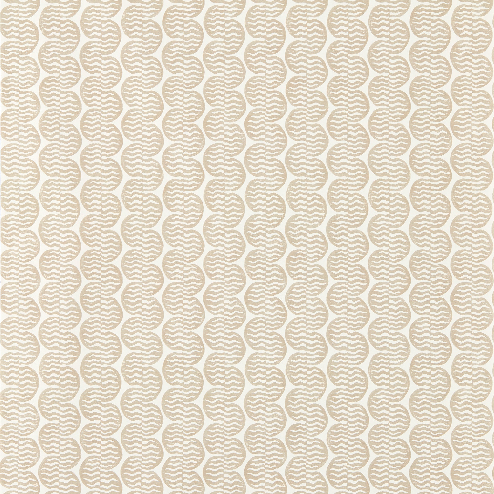 113244 Raft Stripe Oakham Mushroom  Wallpaper by Scion