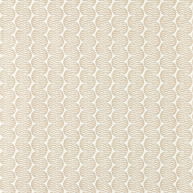 113244 Raft Stripe Oakham Mushroom  Wallpaper by Scion