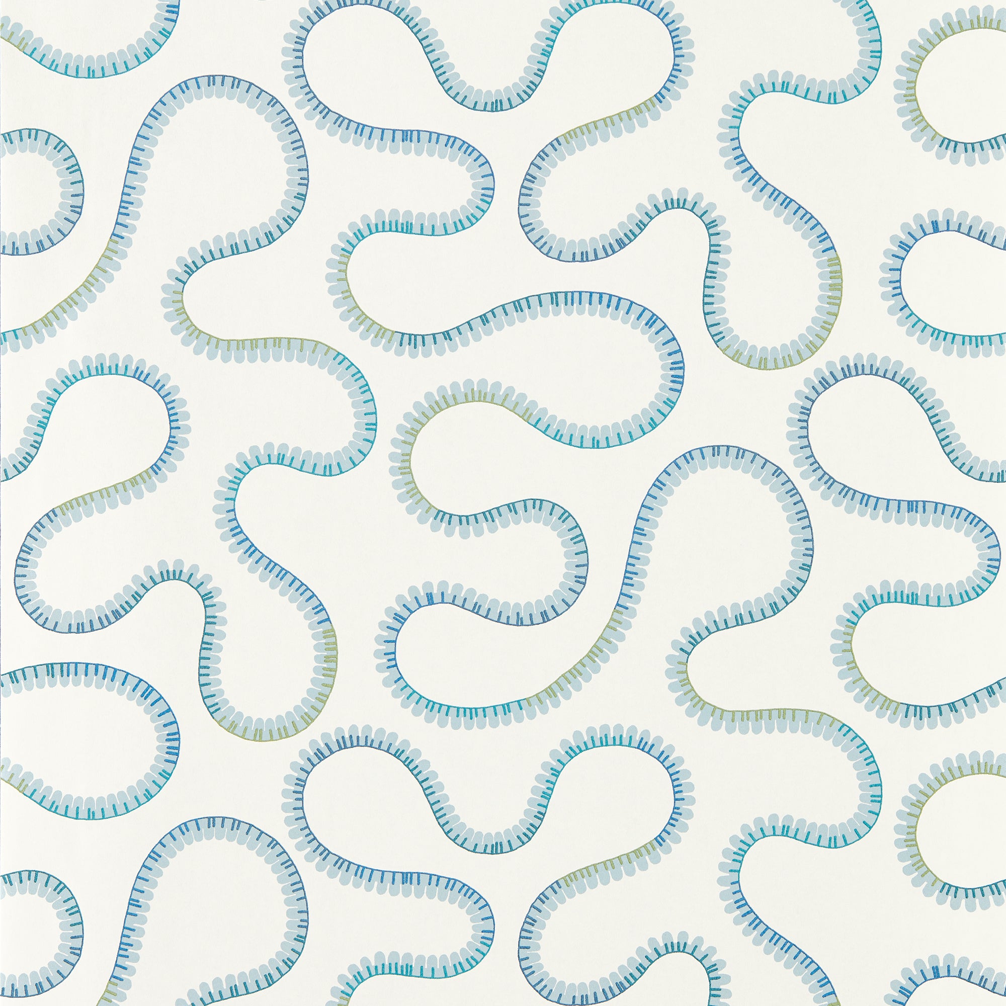 113250 Bimble Oakham Sky blue Wallpaper by Scion