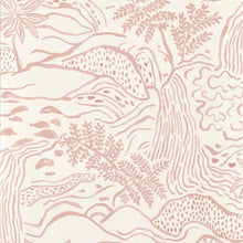113265 Falling Foss Oakham Dusk pink Wallpaper by Scion