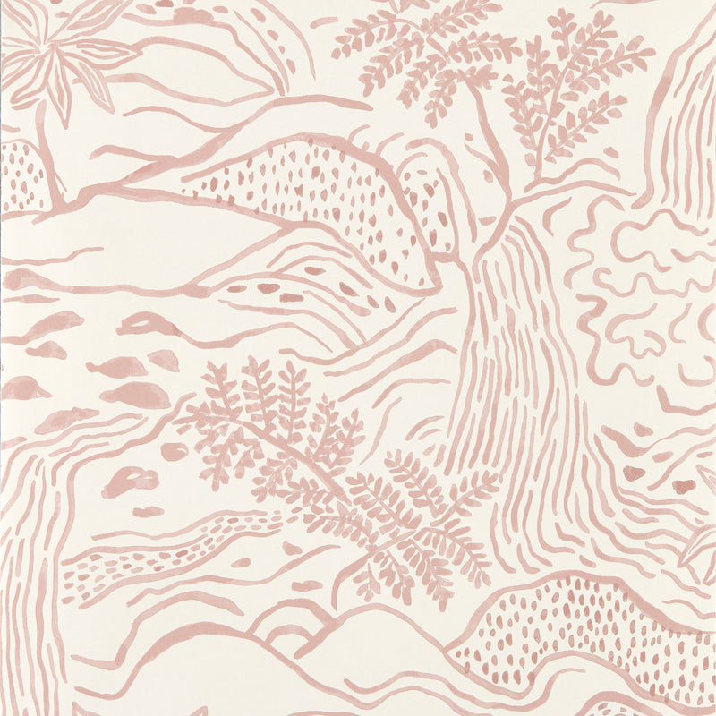113265 Falling Foss Oakham Dusk pink Wallpaper by Scion