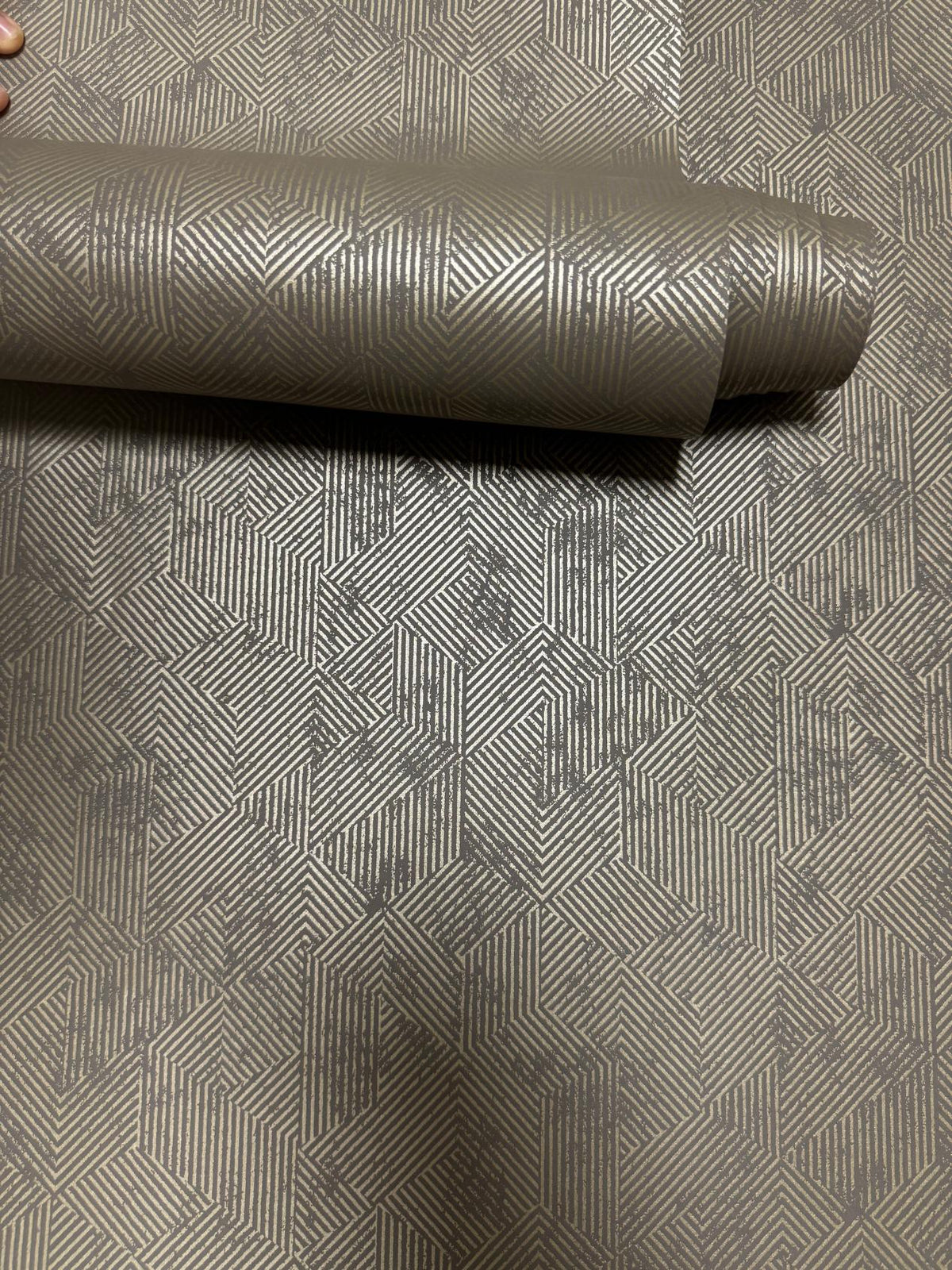 Prism Bronze Brown New Touch Wallpaper by Galerie — roll shot