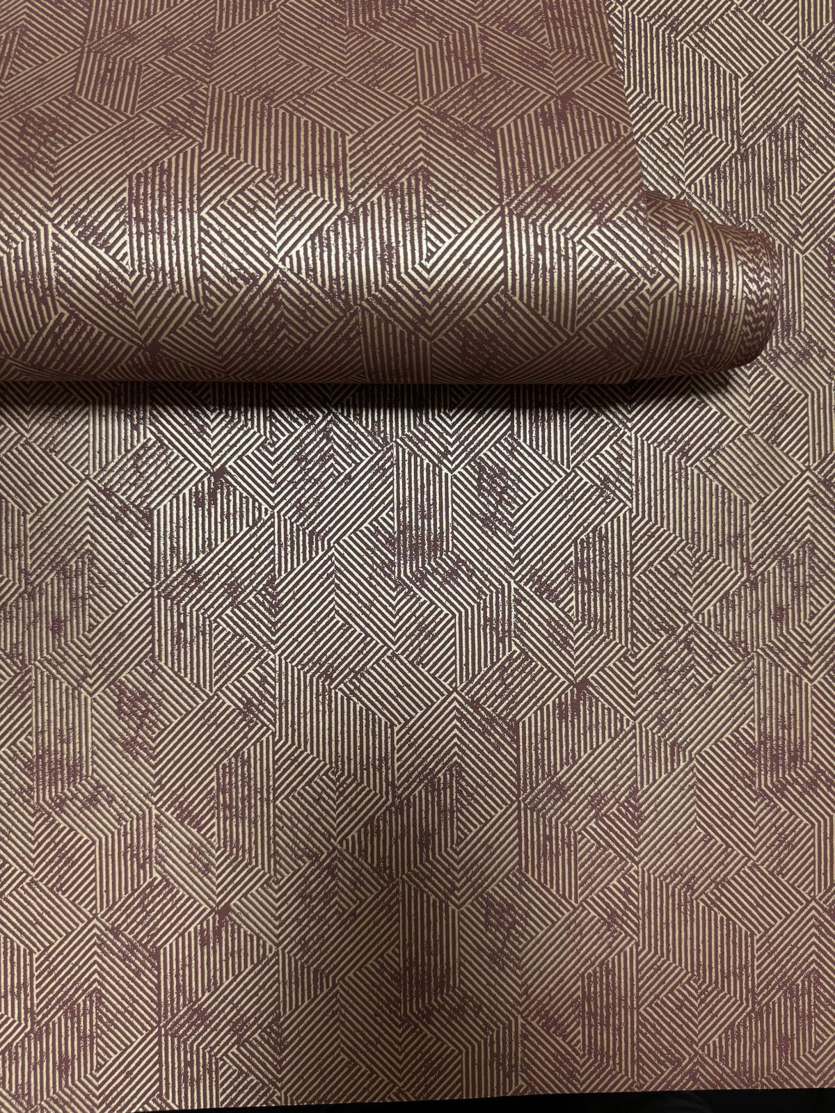 Prism Red / Gold New Touch Wallpaper by Galerie — roll shot