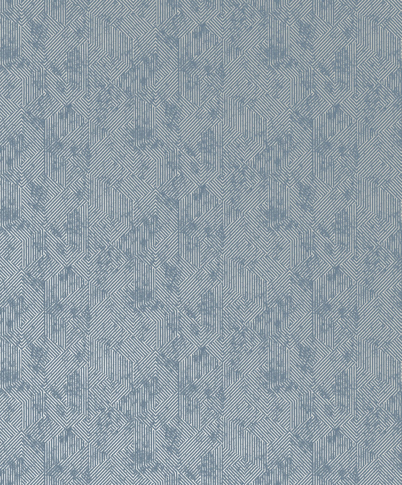 Prism Blue / Silver Grey New Touch Wallpaper by Galerie — flat