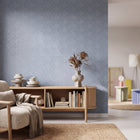 Prism Blue / Silver Grey New Touch Wallpaper by Galerie — roomshot 1