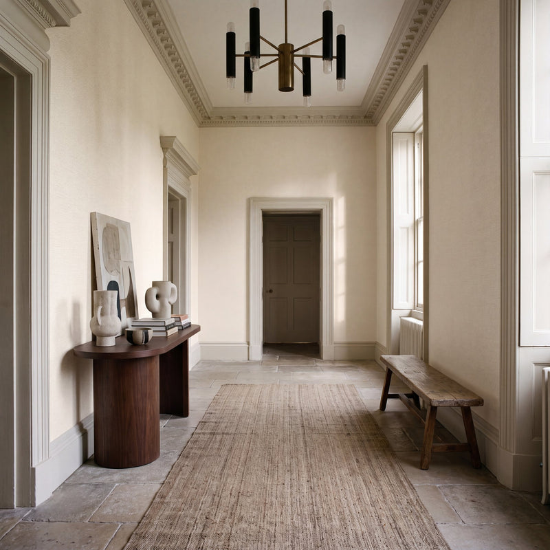 Woven Texture Beige / Silver Grey New Touch Wallpaper by Galerie — roomshot 1