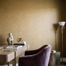 Interlace Yellow New Touch Wallpaper by Galerie — roomshot 1