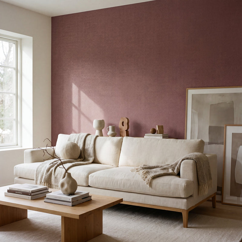 Interlace Red New Touch Wallpaper by Galerie — roomshot 1
