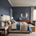Worn Tile Blue / Silver Grey New Touch Wallpaper by Galerie — roomshot 1