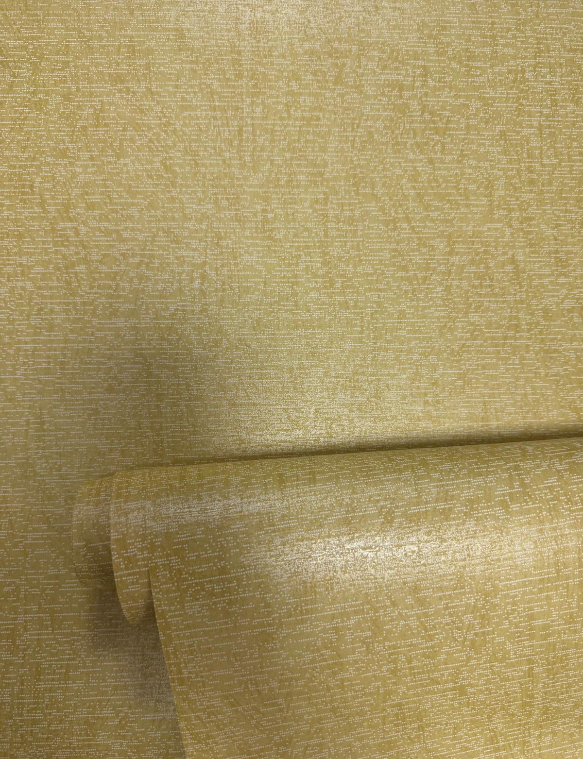 Banded Dot Yellow New Touch Wallpaper by Galerie — roll shot