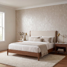 Mottled Specks Pale Silver New Touch Wallpaper by Galerie — roomshot 1