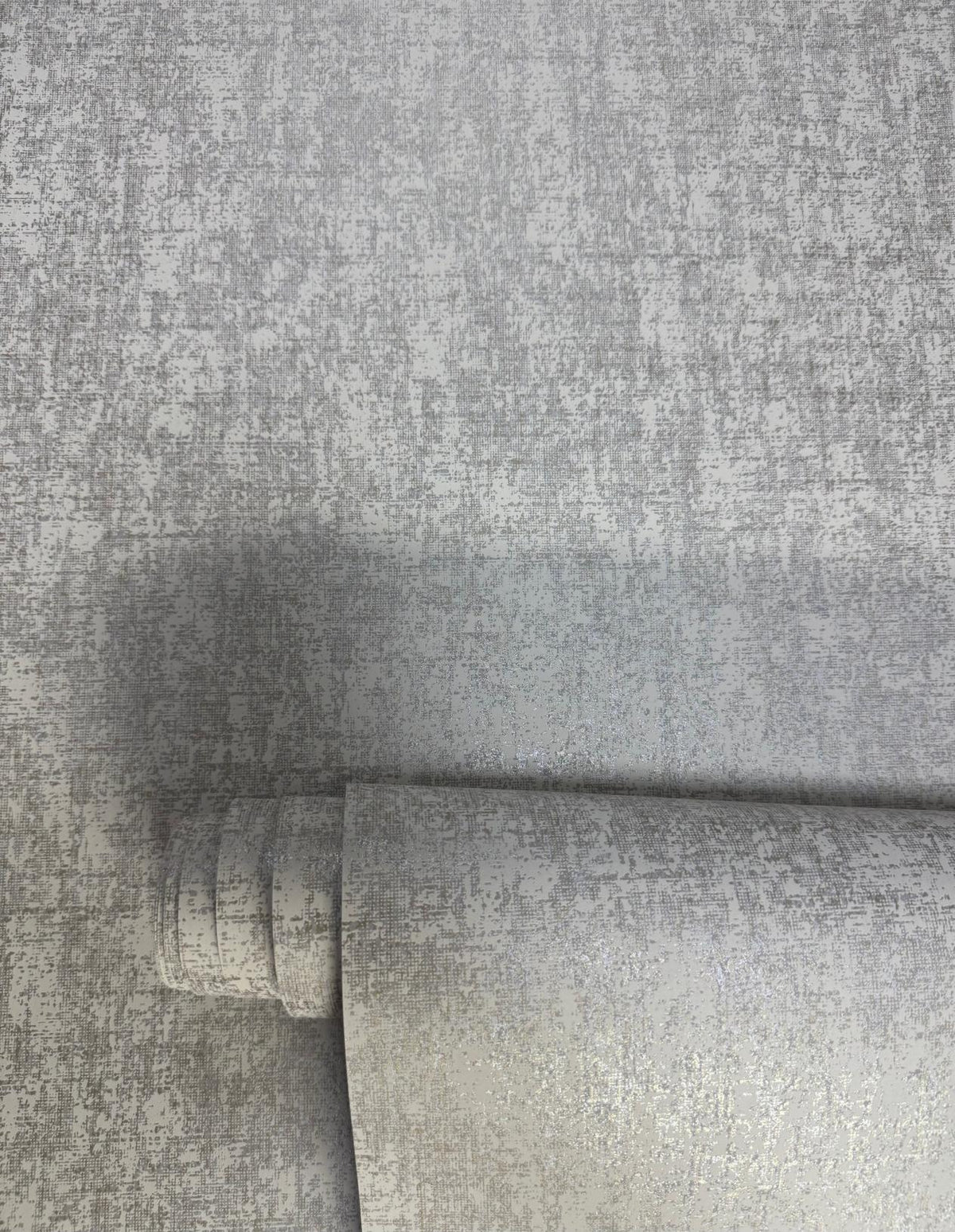 Mottled Specks Pewter New Touch Wallpaper by Galerie — roll shot