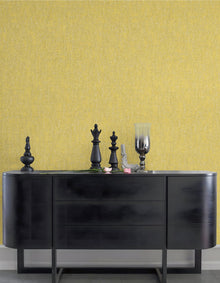 Mottled Specks Yellow New Touch Wallpaper by Galerie — roomshot 2