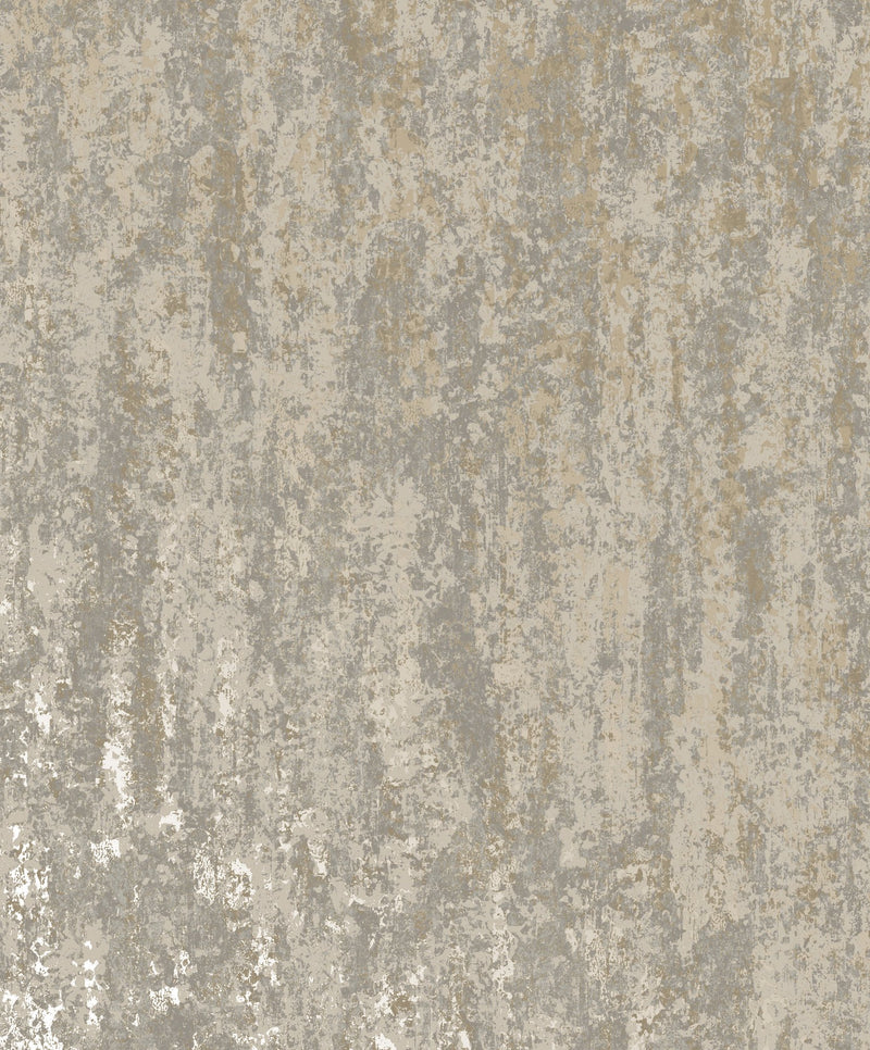 Patina Beige / Silver Grey New Touch Wallpaper by Galerie — flat