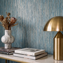 Strand Blue / Silver Grey New Touch Wallpaper by Galerie — roomshot 1
