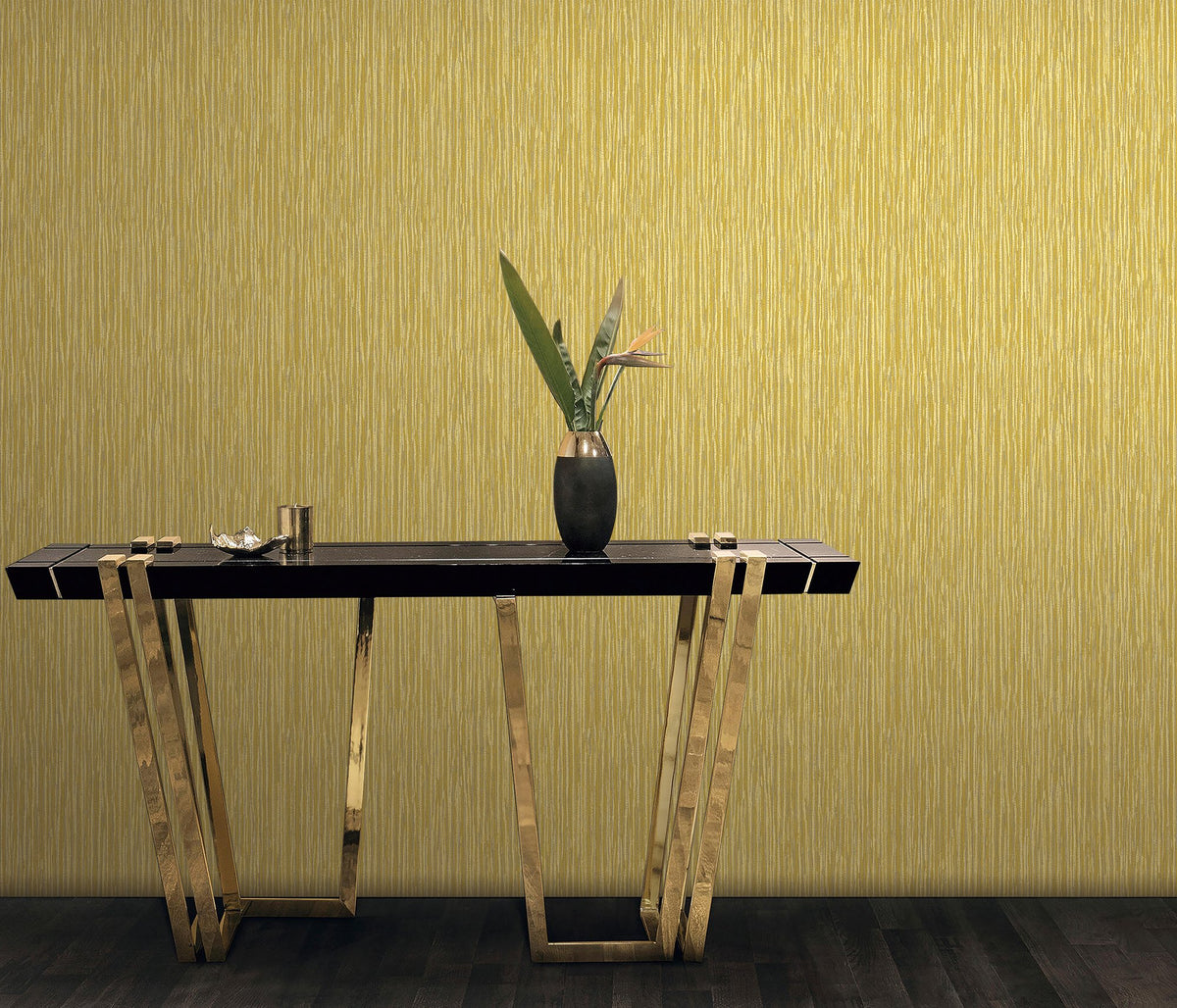 Strand Yellow / Gold New Touch Wallpaper by Galerie — roomshot 2