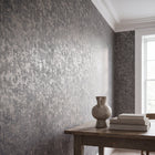 Scratched Plaster Bronze Brown / Black New Touch Wallpaper by Galerie — roomshot 1