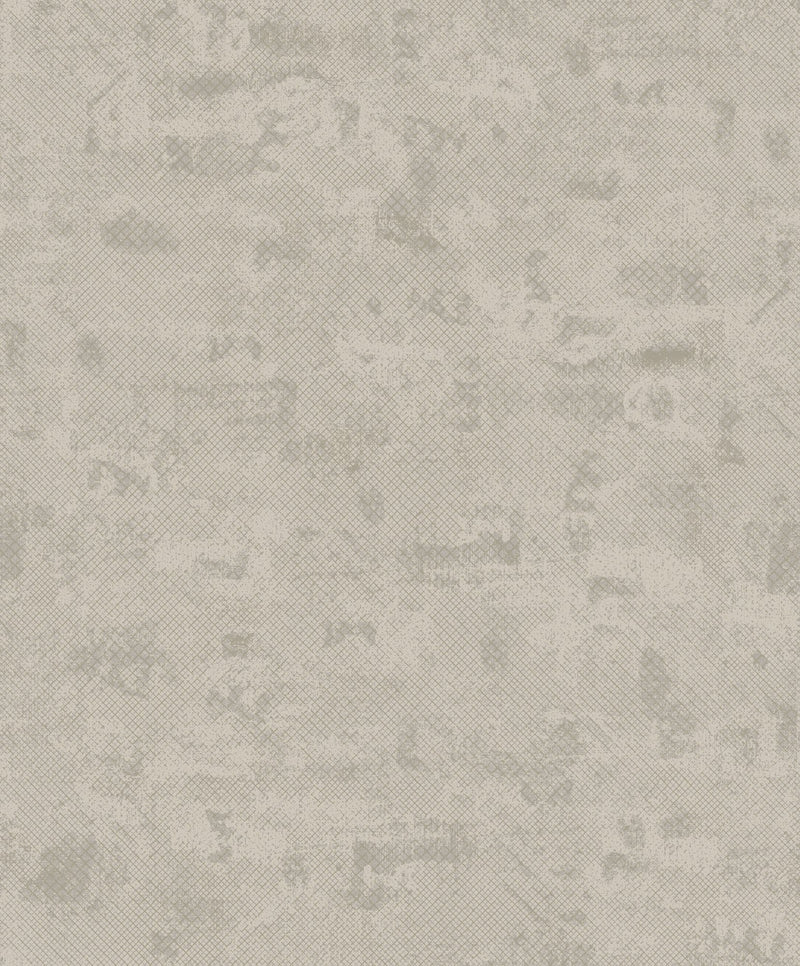 Crosshatch Beige / Silver Grey New Touch Wallpaper by Galerie — flat