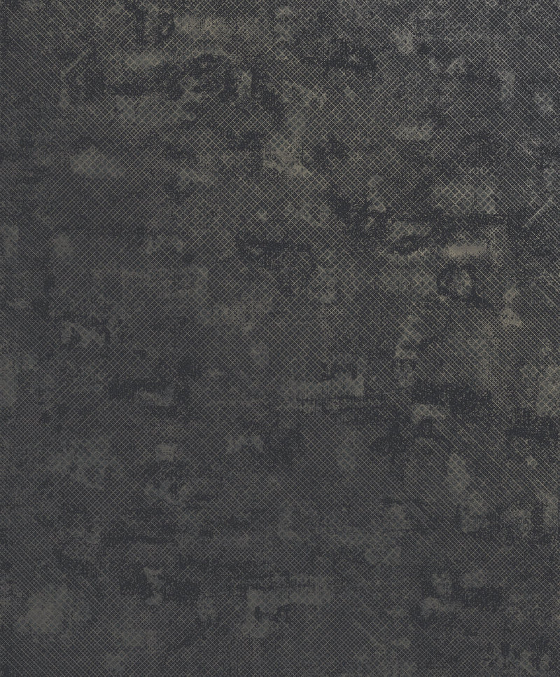 Crosshatch Black / Silver Grey New Touch Wallpaper by Galerie — flat