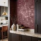 Crosshatch Red / Gold New Touch Wallpaper by Galerie — roomshot 1