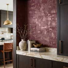Crosshatch Red / Gold New Touch Wallpaper by Galerie — roomshot 1