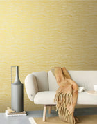 Ripple Yellow / Gold New Touch Wallpaper by Galerie — roomshot 2