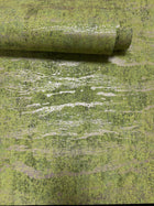 Ripple Green / Gold New Touch Wallpaper by Galerie — roll shot